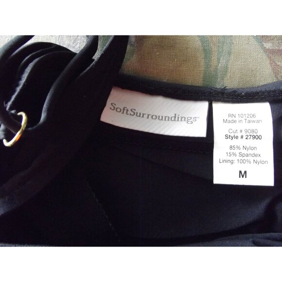 Soft Surroundings Tankini Swimsuit Womens Medium Black Built In Bra top&bottoms - Picture 4 of 12